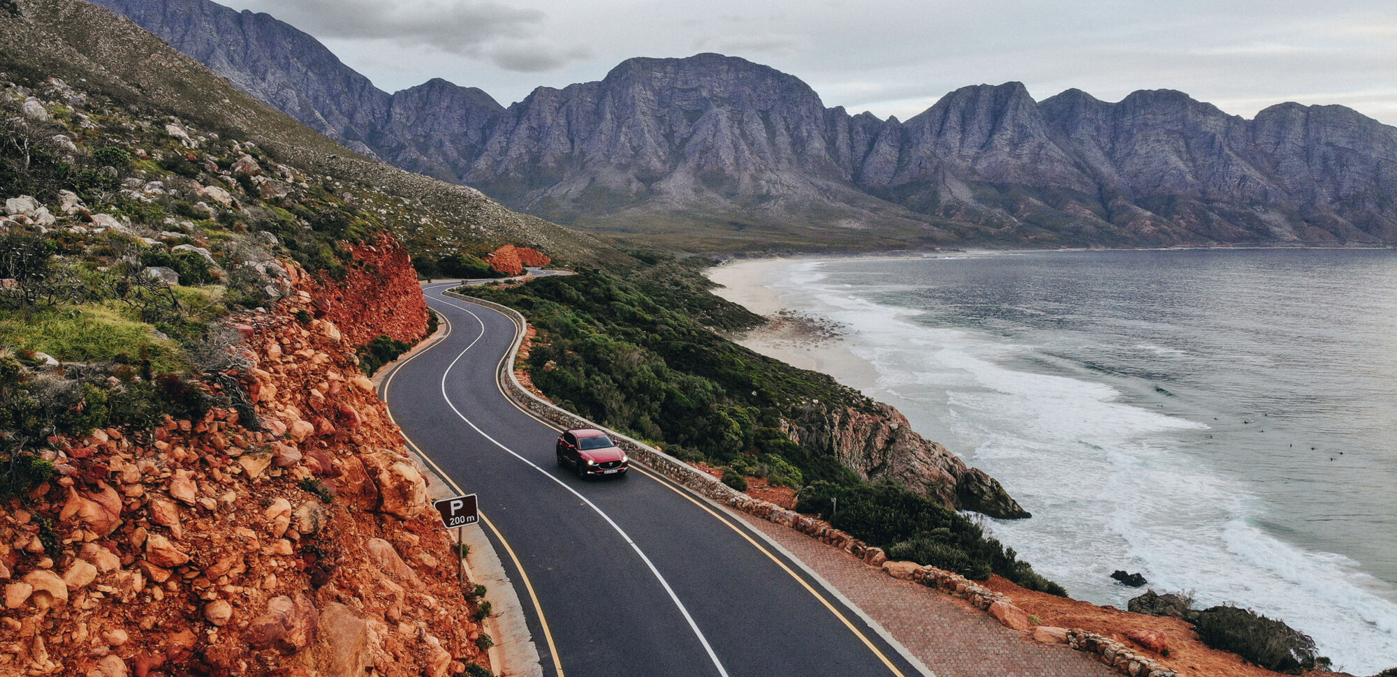 Scenic Mountain Pass Clarence Drive connecting Bettys Bay and Gordons Bay