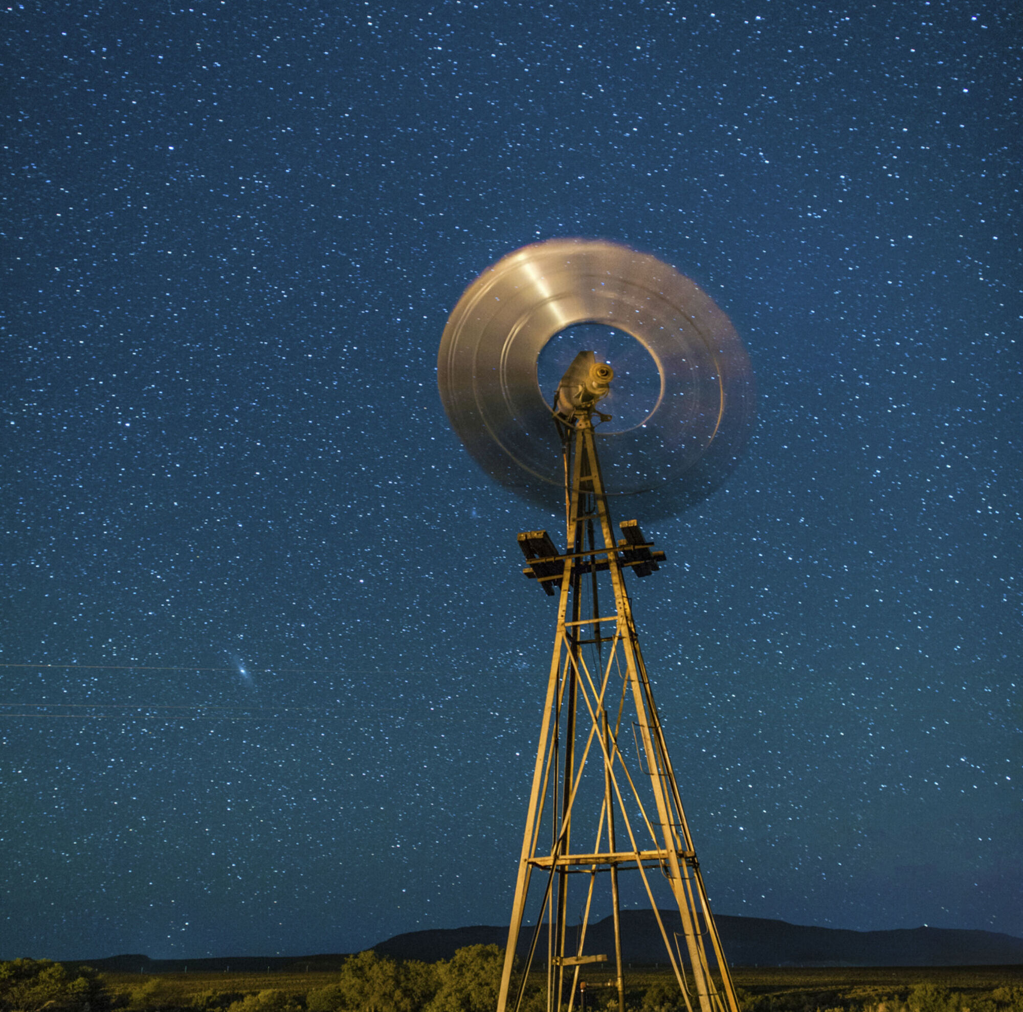 Karoo windmill and stars Karoo windmill and stars