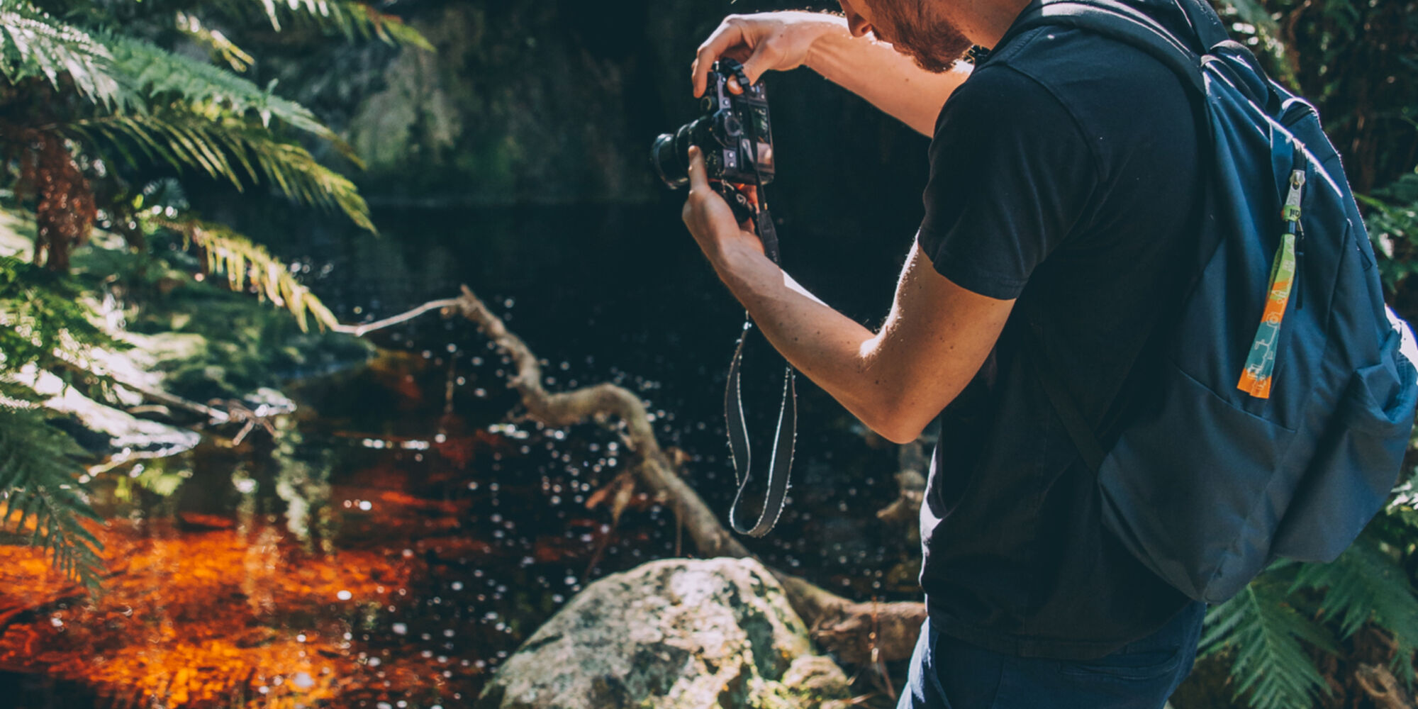 A hiker stops to take a picture at the Marloth Mountain Nature Reserve Image Shawn Ugulu